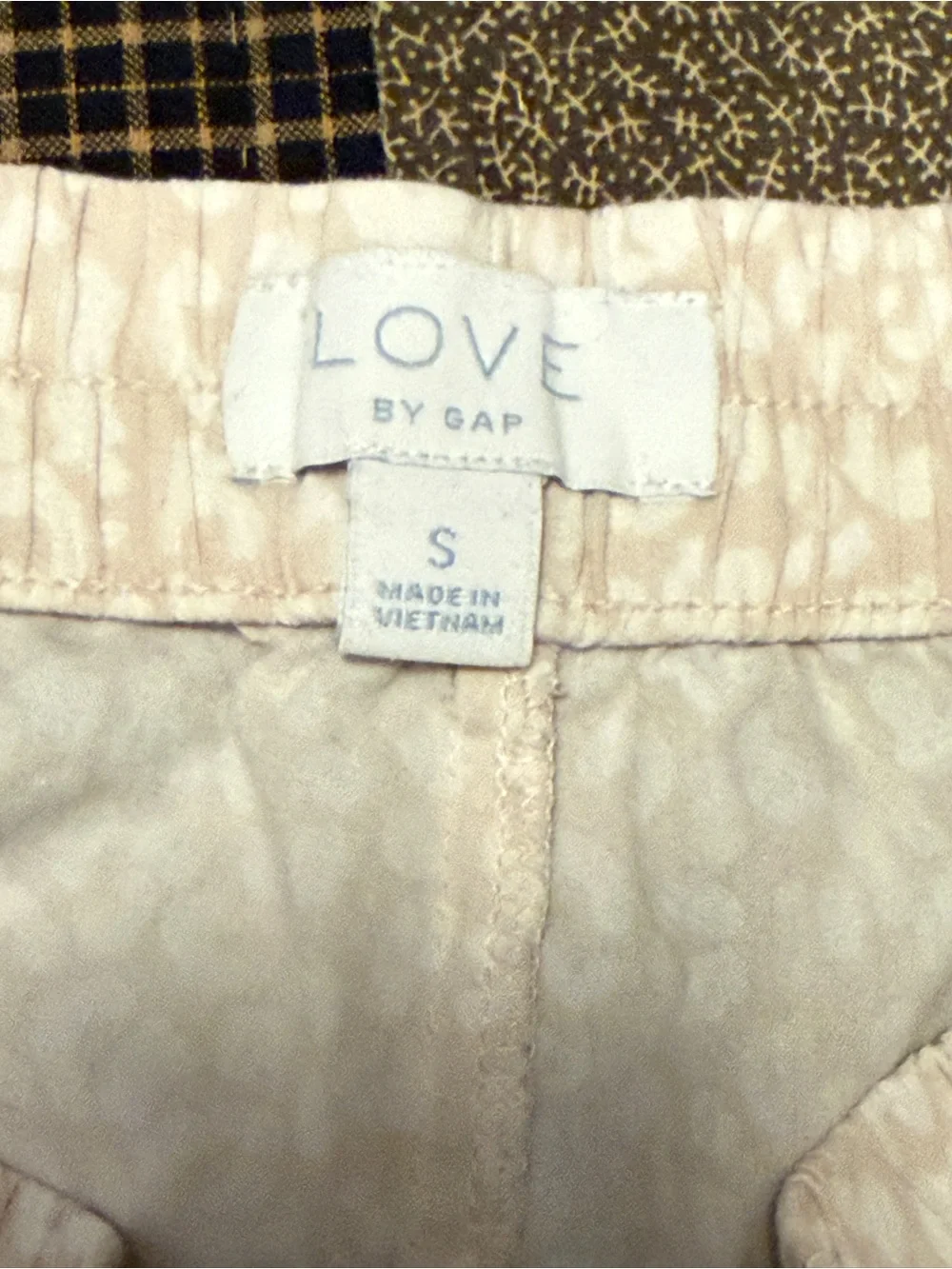LOVE by Gap Light Beige Drawstring Pajamas women size small